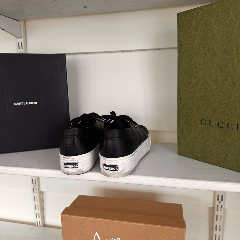 Superga Black and White Platform Shoes - Picture 4 of 4